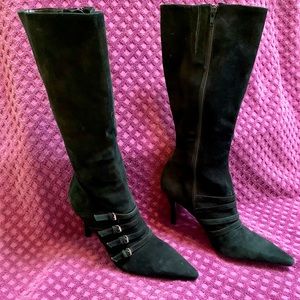 Gianni Bini black soft leather zipper boots. 10M